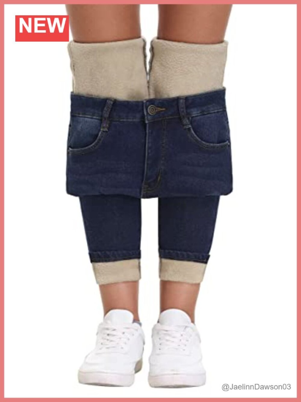 Fleece Lined Jeans Women Winter Flannel Denim Skinny Butt Lift